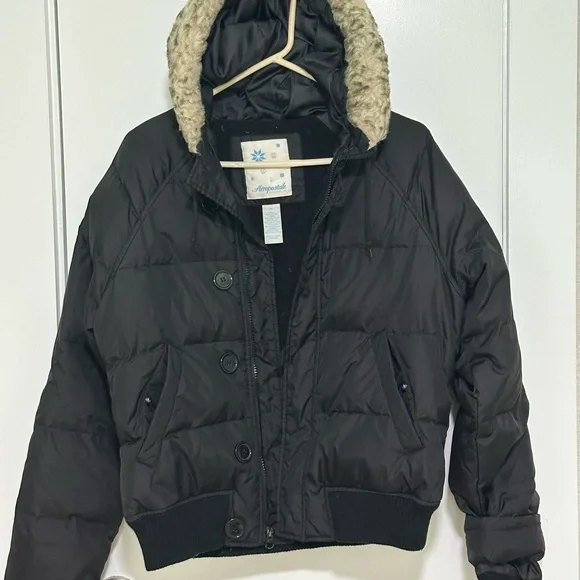 Aeropostale Black Puffer Jacket w/ Faux Fur Hood – Women’s Medium - Picture 1 of 9